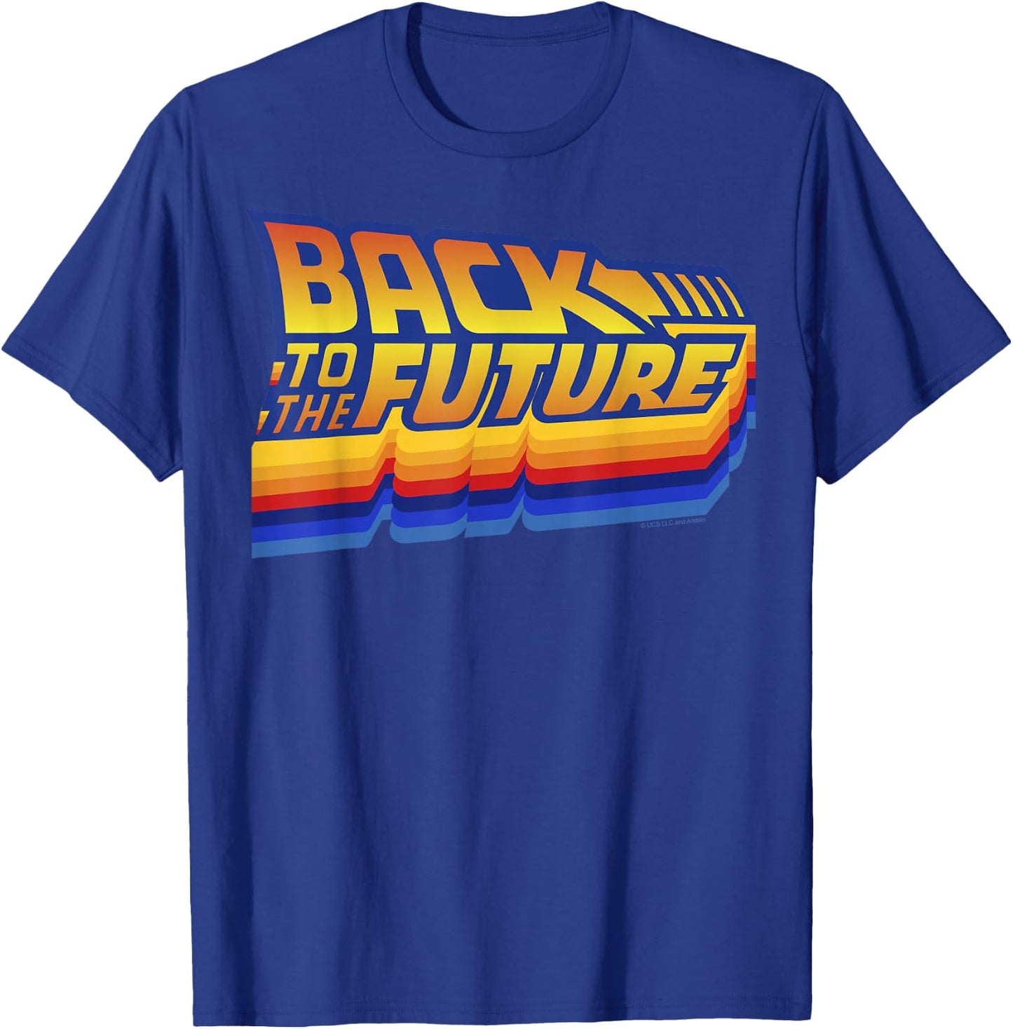 Back to The Future 35th Anniversary Retro Logo T-Shirt - T-Shirt | Royal