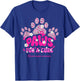 Paws for A Cure Breast Cancer Dog Lover Warrior Dog Paw Women Girls Kids T-Shirt - T-Shirt | Royal