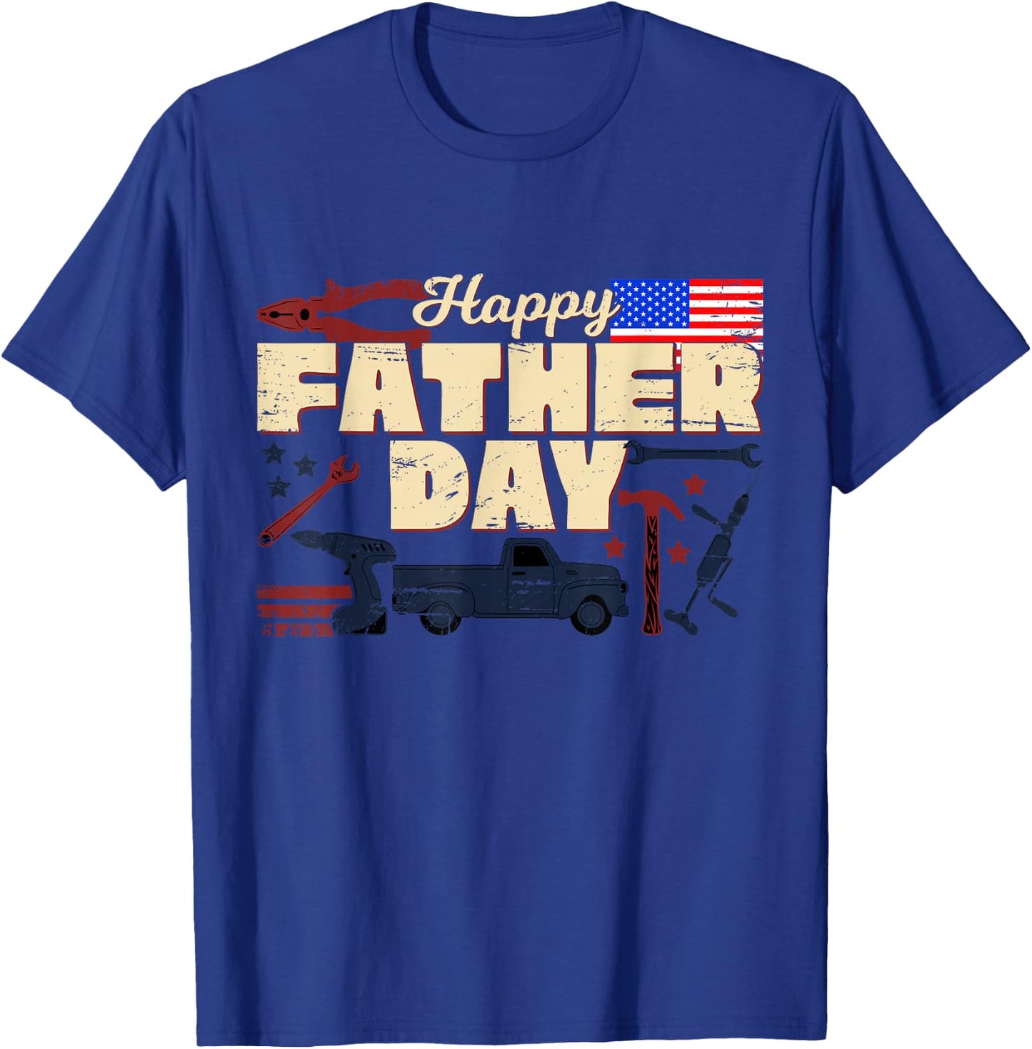 Happy Father's Day for Fathers Day Dad Men T-Shirt - T-Shirt | Royal