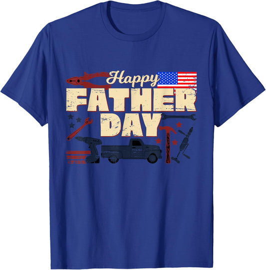 Happy Father's Day for Fathers Day Dad Men T-Shirt - T-Shirt | Royal