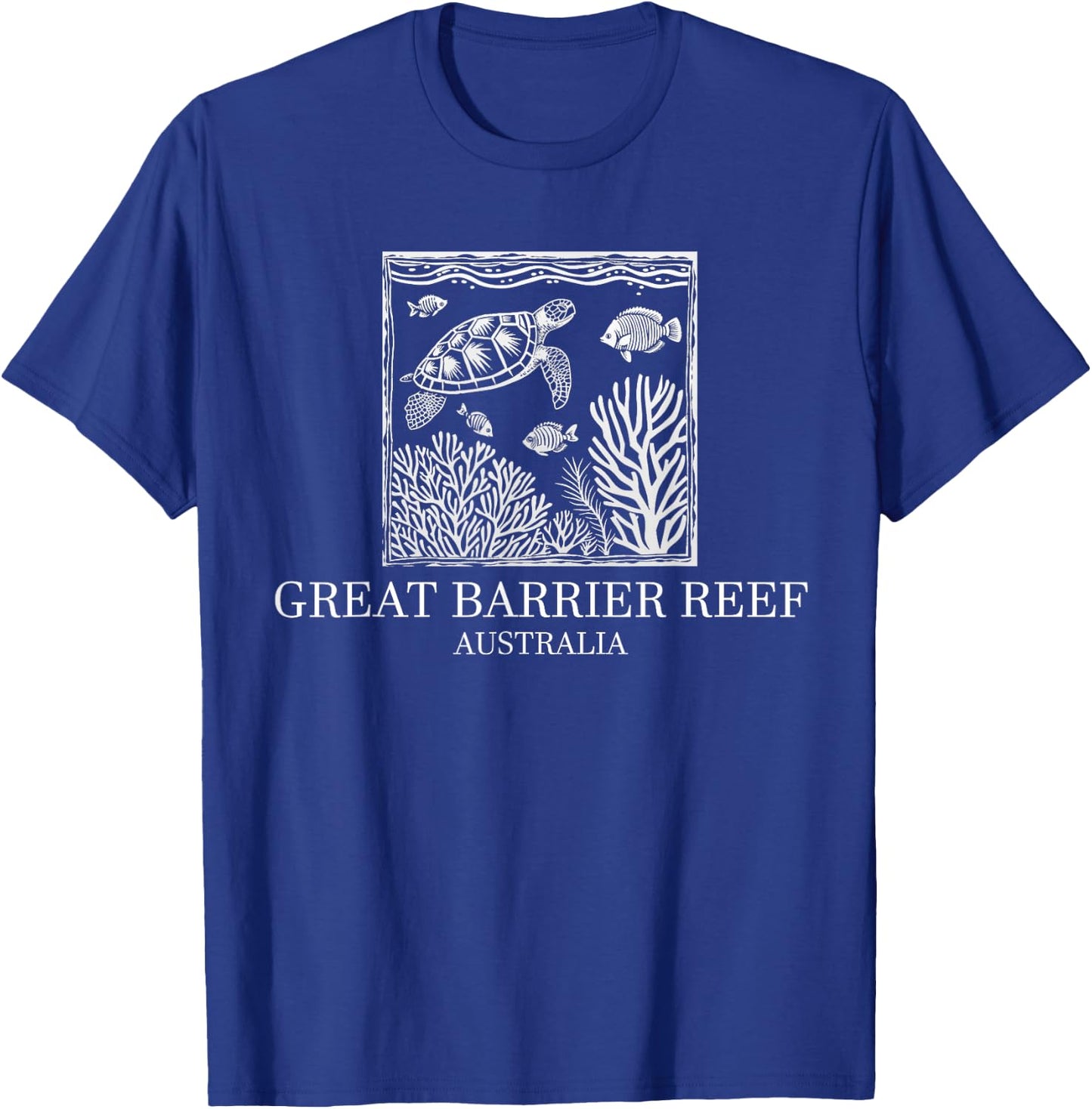 Coral Reef Turtle Great Barrier Reef T-Shirt - T-Shirt | Royal