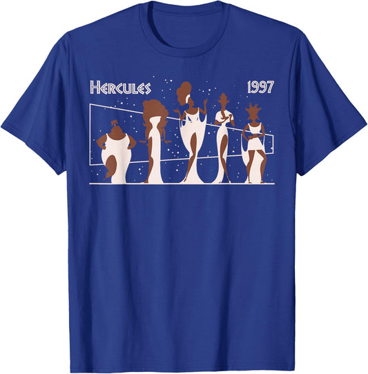 Disney Hercules 1997 Muses Portrait Constellation T-Shirt - T-Shirt | Royal