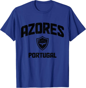 Azores Flag Portugal Sao Miguel Faial Vintage Souvenir T-Shirt - T-Shirt | Royal