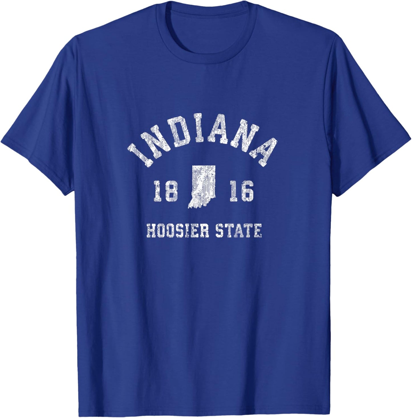 Indiana Vintage Sports Design Retro in State T-Shirt - T-Shirt | Royal