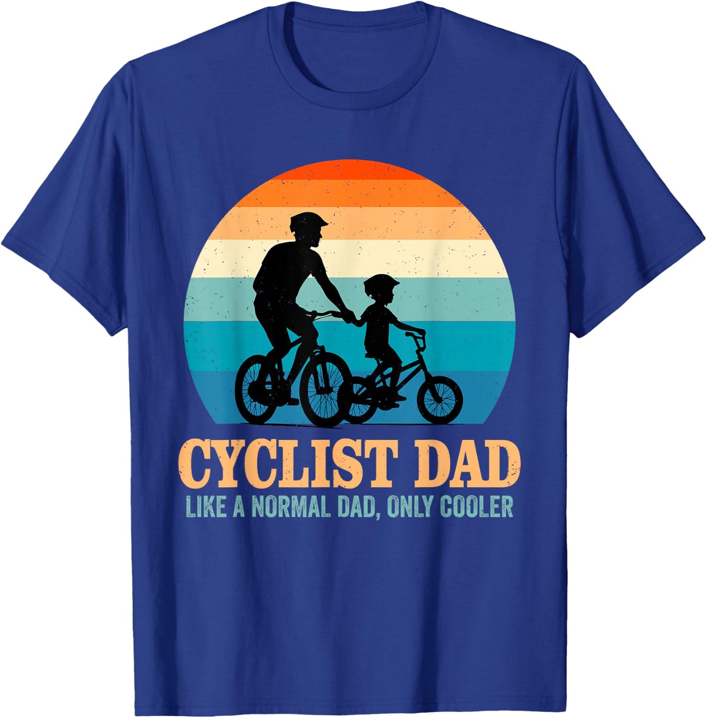 Cyclist Dad Fathers Day Cycling Bicycle Lover Biker Papa Men T-Shirt - T-Shirt | Royal