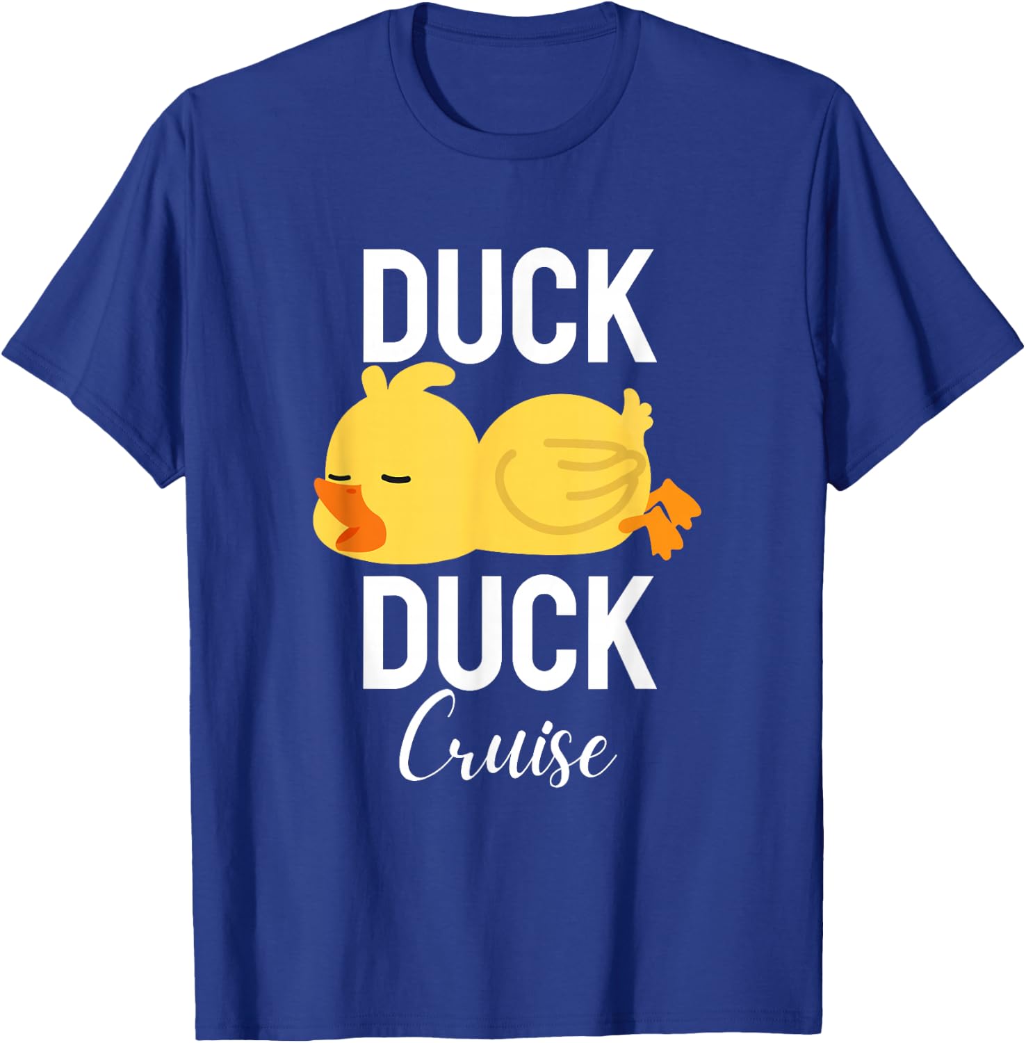 Duck Duck Cruise for Family Cruising Group , Small, Black T-Shirt - T-Shirt | Royal