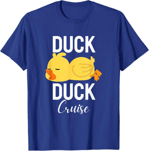 Duck Duck Cruise for Family Cruising Group , Small, Black T-Shirt - T-Shirt | Royal