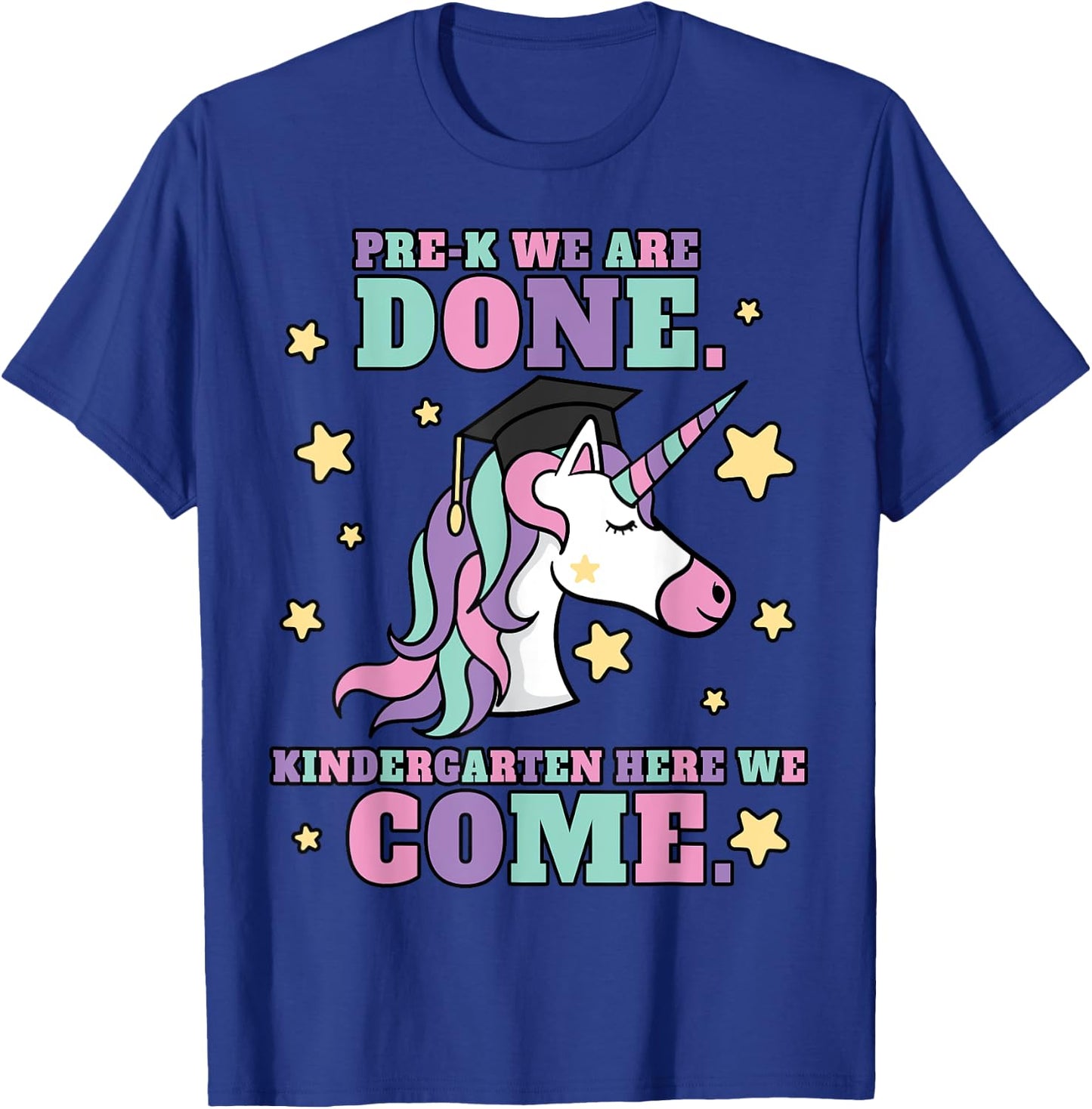 Girls Pre-K Graduation Magical Unicorn T-Shirt - T-Shirt | Royal