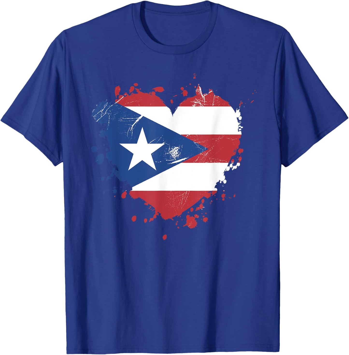 Puerto Rico Love Heart Flag Proud Girl T-Shirt - T-Shirt | Royal