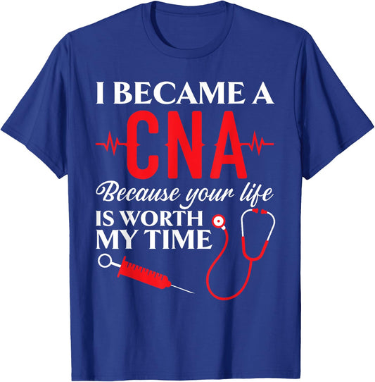 Certified Nursing Assistant Medical Worker CNA T-Shirt - T-Shirt | Royal