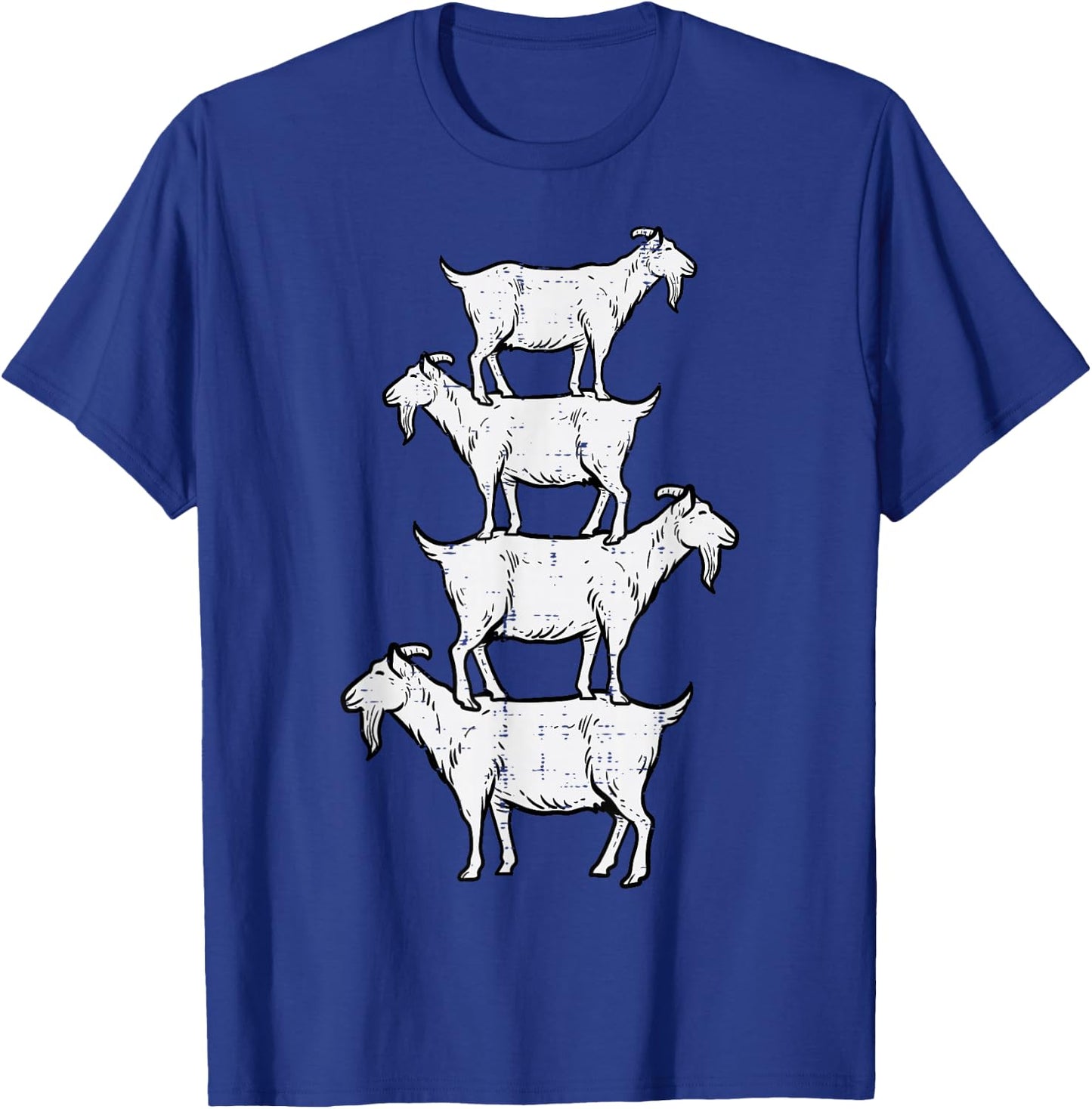 Goats Stack Funny Farm Animal Livestock Farmer Men Women Kid T-Shirt - T-Shirt | Royal
