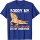 School Reptile Pogona My Bearded Dragon Ate My Homework T-Shirt - T-Shirt | Royal
