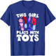 This Girl Plays With Toys Raunchy Humor Women's Peinlich T-Shirt - T-Shirt | Royal