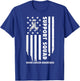 Brain Cancer Awareness Support Squad/USA Flag & Love for Mom T-Shirt - T-Shirt | Royal