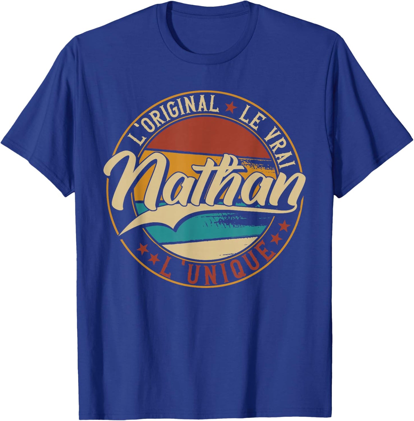 Nathan The Original The True The Unique Men & Boys , Black, S T-Shirt - T-Shirt | Royal