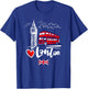 I Love London UK Graphic Design London T-Shirt - T-Shirt | Royal