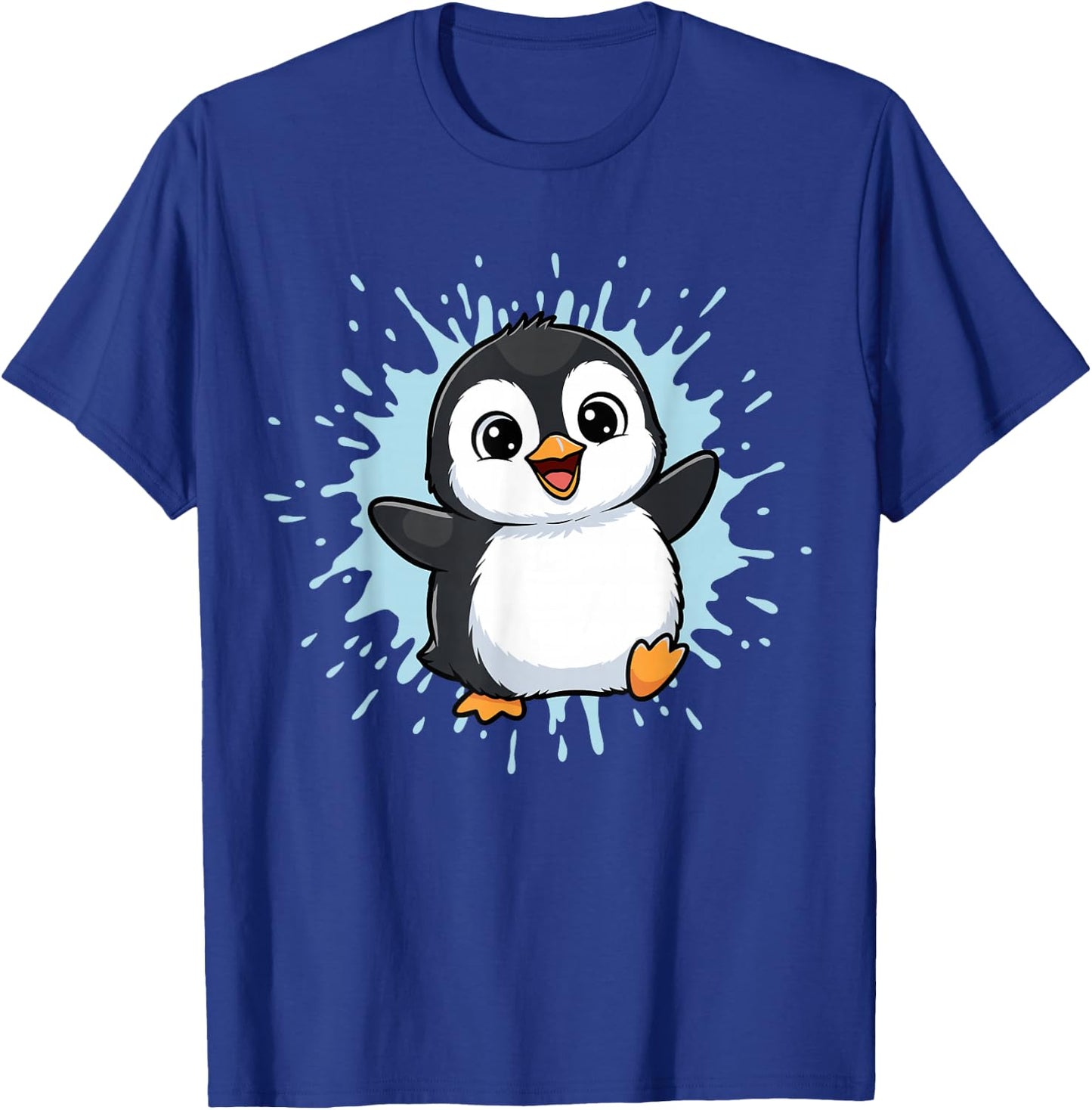 Happy Baby Penguin Splash Cute Arctic Friend T-Shirt - T-Shirt | Royal