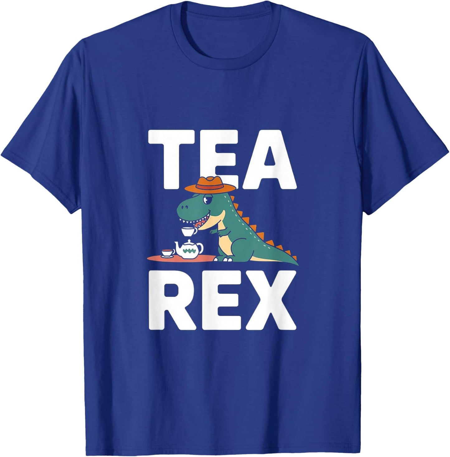 Tea-Rex - Cute Dinosaur Tea Pun T-Shirt - T-Shirt | Royal