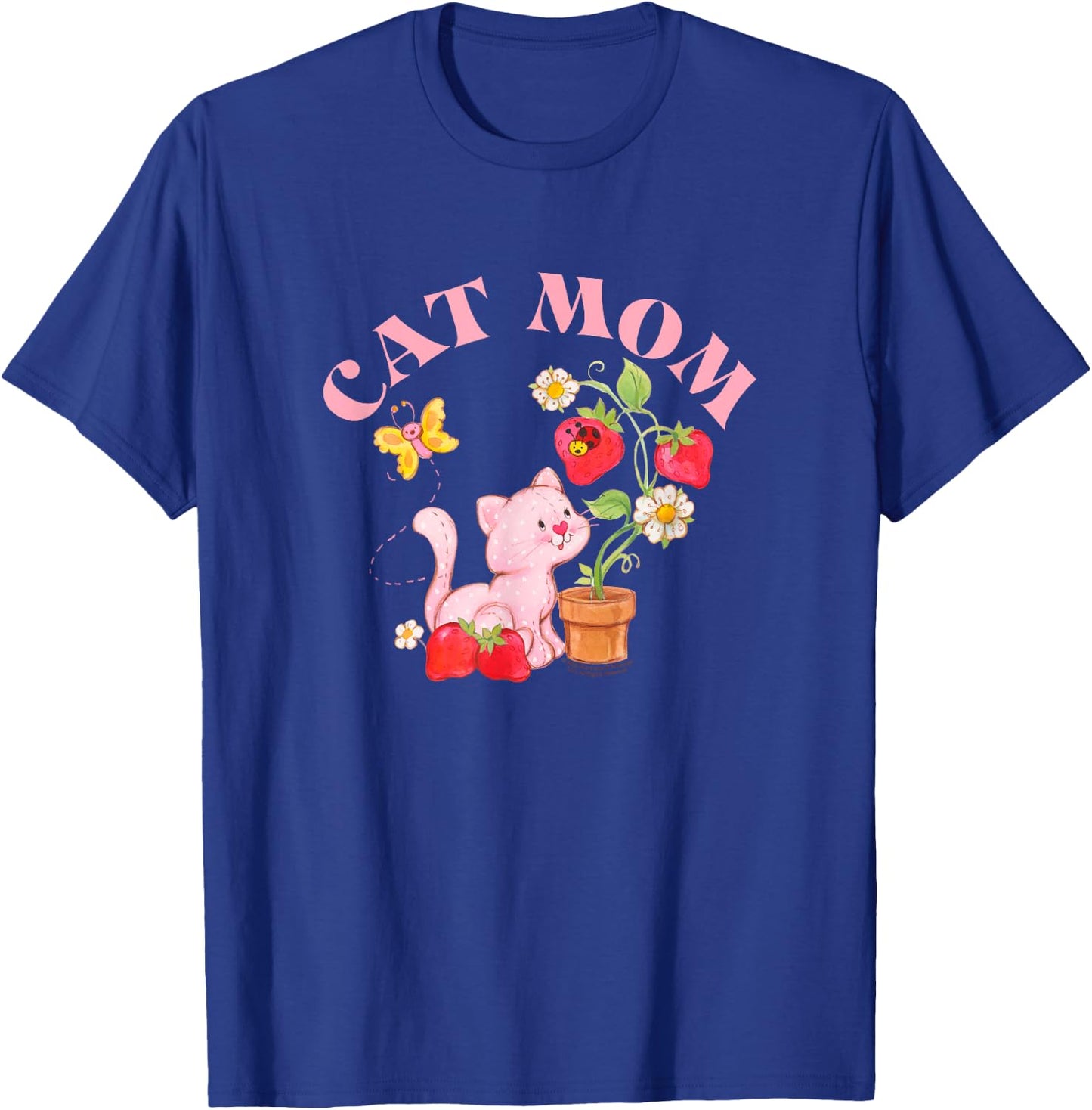 Strawberry Shortcake Vintage Sweet Cat Mom Kitten Logo T-Shirt - T-Shirt | Royal