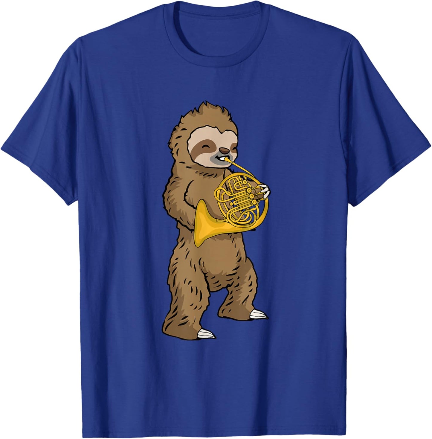 French Horn Spieler Kinder Faultier Big Band Musik French Horn T-Shirt - T-Shirt | Royal