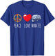 Love Peace Sea Cow Lover Aquatic Animal Sea Animal Manatee T-Shirt - T-Shirt | Royal