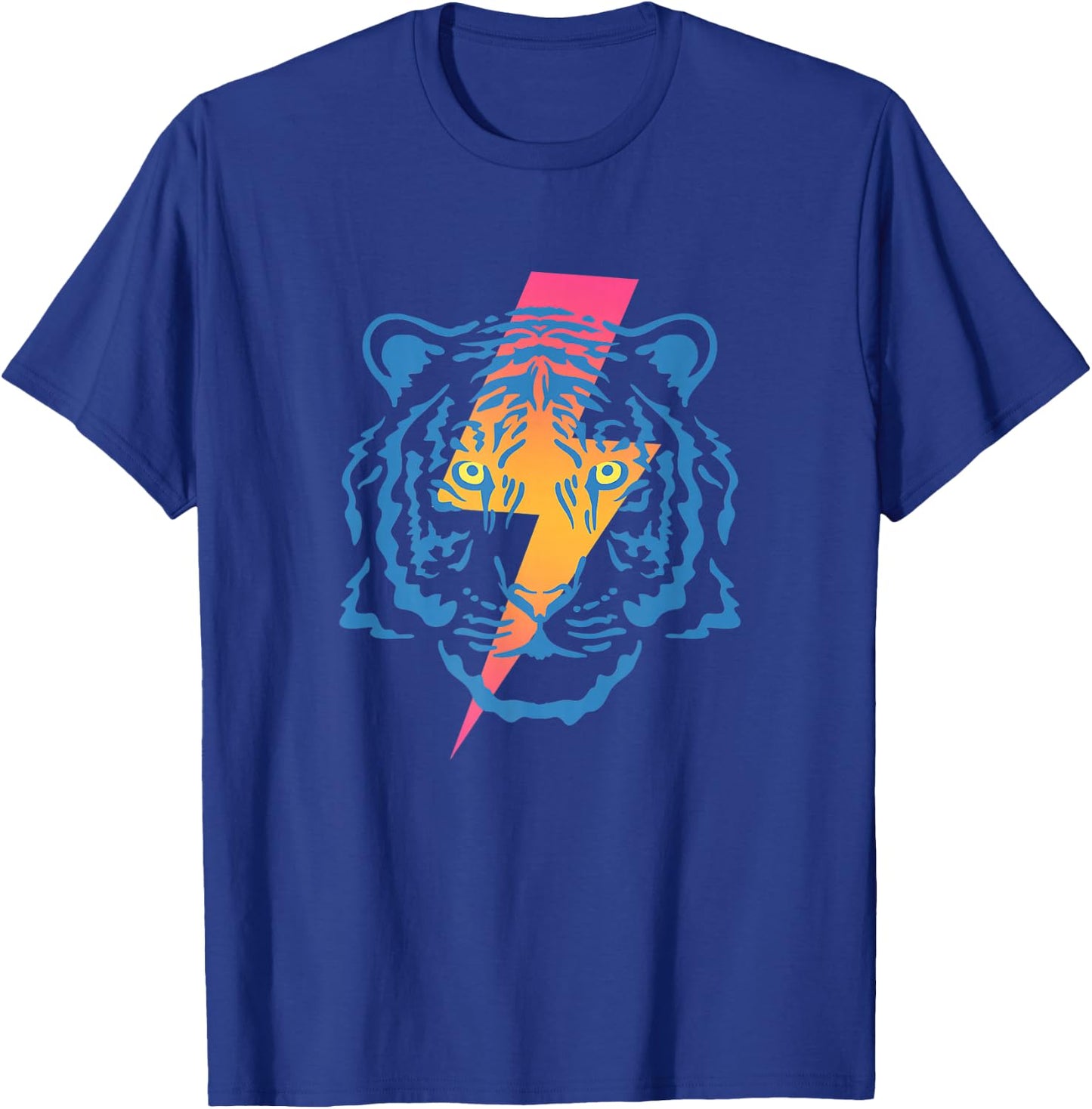 Vintage Tiger Bolt Of Lightning Chinese New Year Of Tiger T-Shirt - T-Shirt | Royal