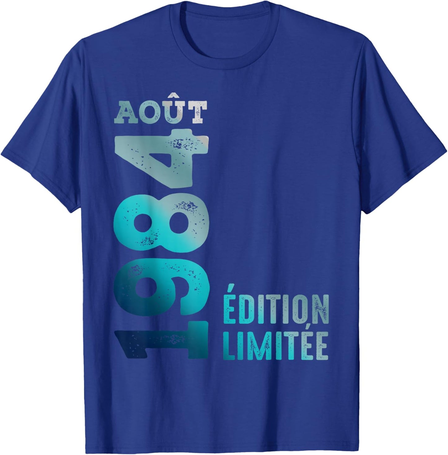 August 1984 Retro Year 1984 Vintage 1984 Limited Edition , Black, S T-Shirt - T-Shirt | Royal