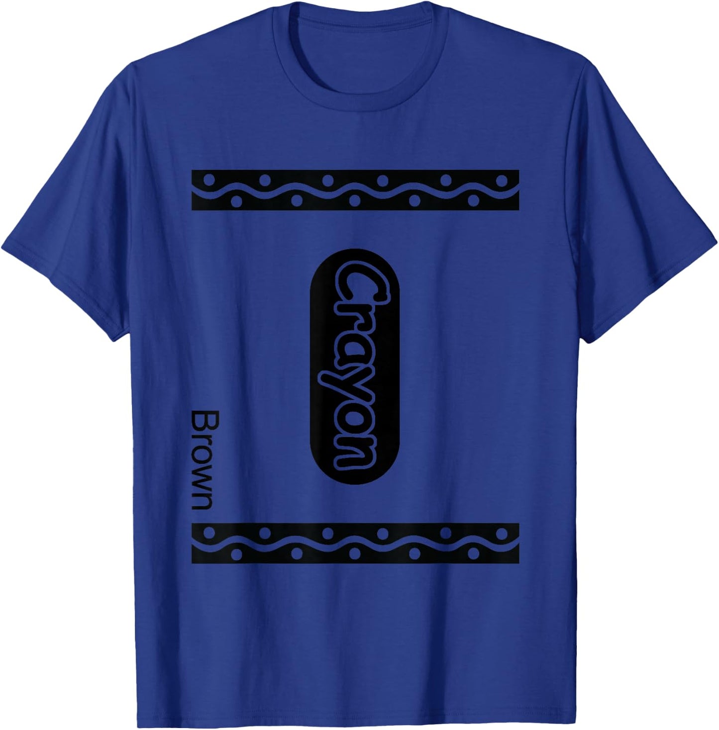 Funny Brown Crayon Costume Outfit For Halloween Party T-Shirt - T-Shirt | Royal