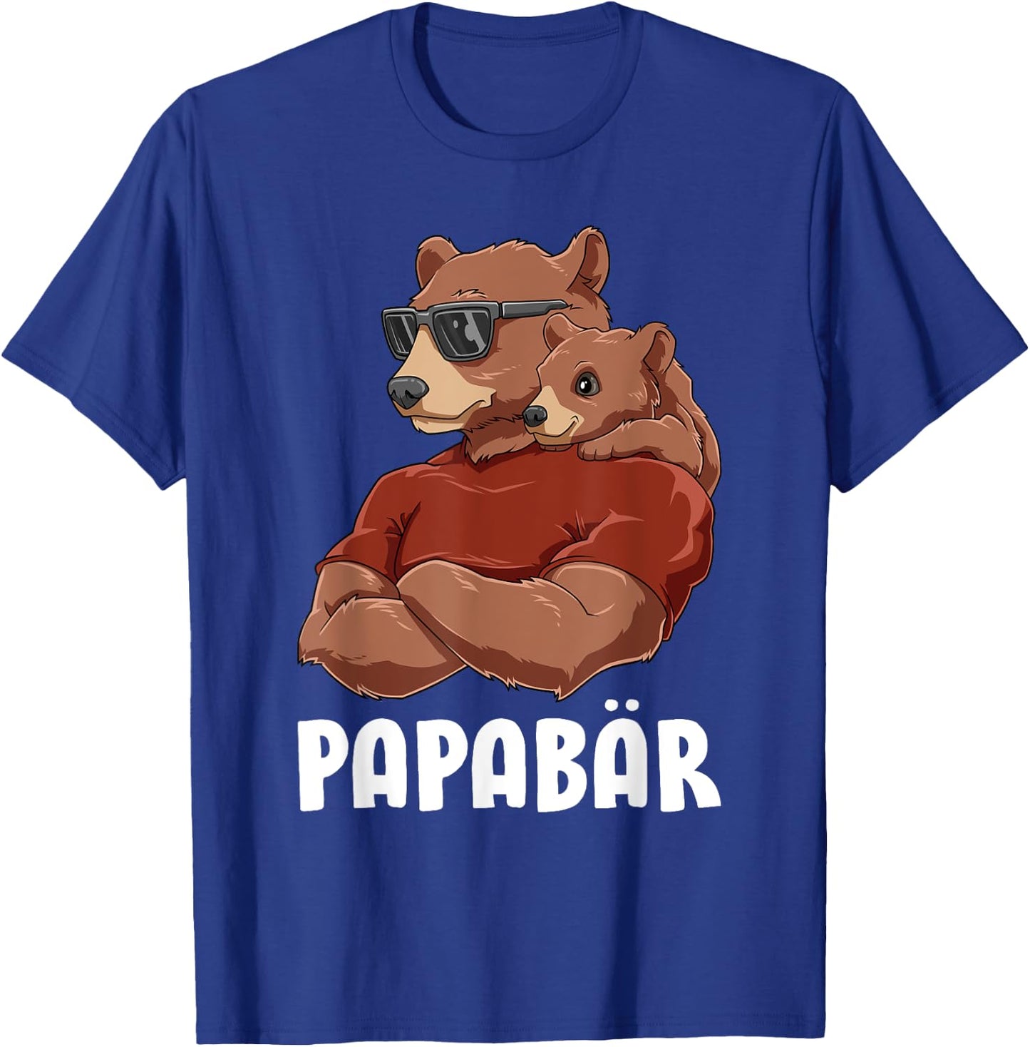 Dad Bear Father Daughter Son Dad Partner Look Father's Day T-Shirt - T-Shirt | Royal