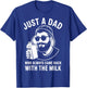 Just a dad who always came back with the milk fathers day T-Shirt - T-Shirt | Royal