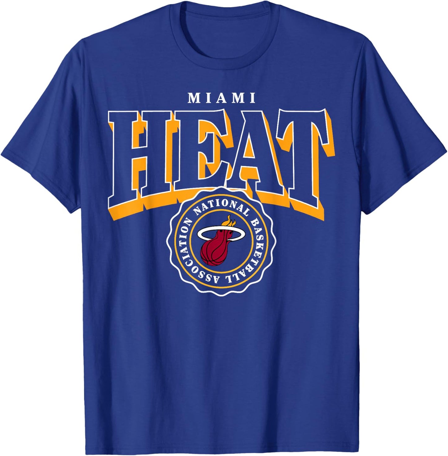 NBA – Miami Heat Arched Crest T-Shirt - T-Shirt | Royal