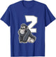 2nd Birthday Monkey 2 Year Old Gorilla T-Shirt - T-Shirt | Royal