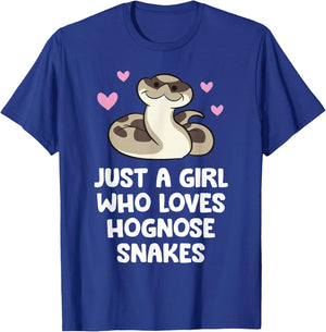 Just a Girl Who Loves Hognose Snakes T-Shirt - T-Shirt | Royal