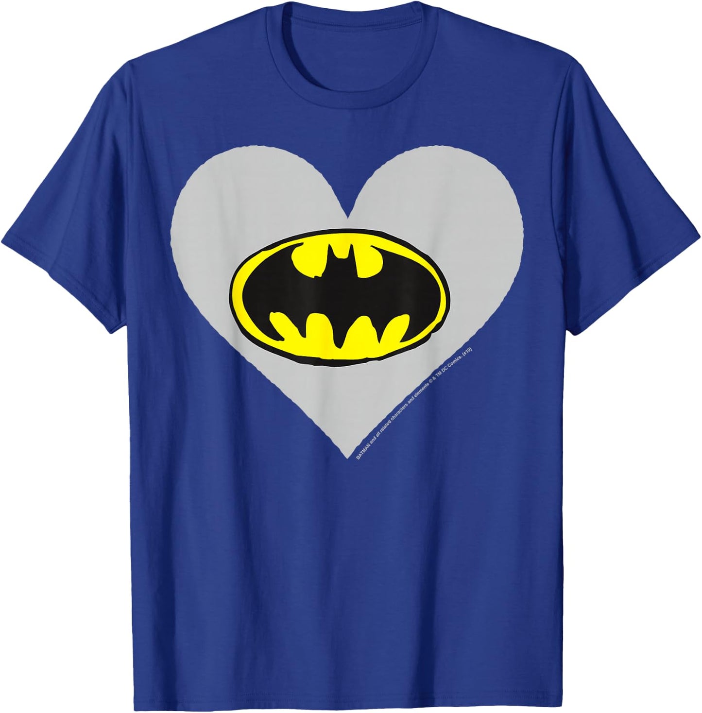 DC Comics Valentine's Day Batman Heart Logo T-Shirt - T-Shirt | Royal
