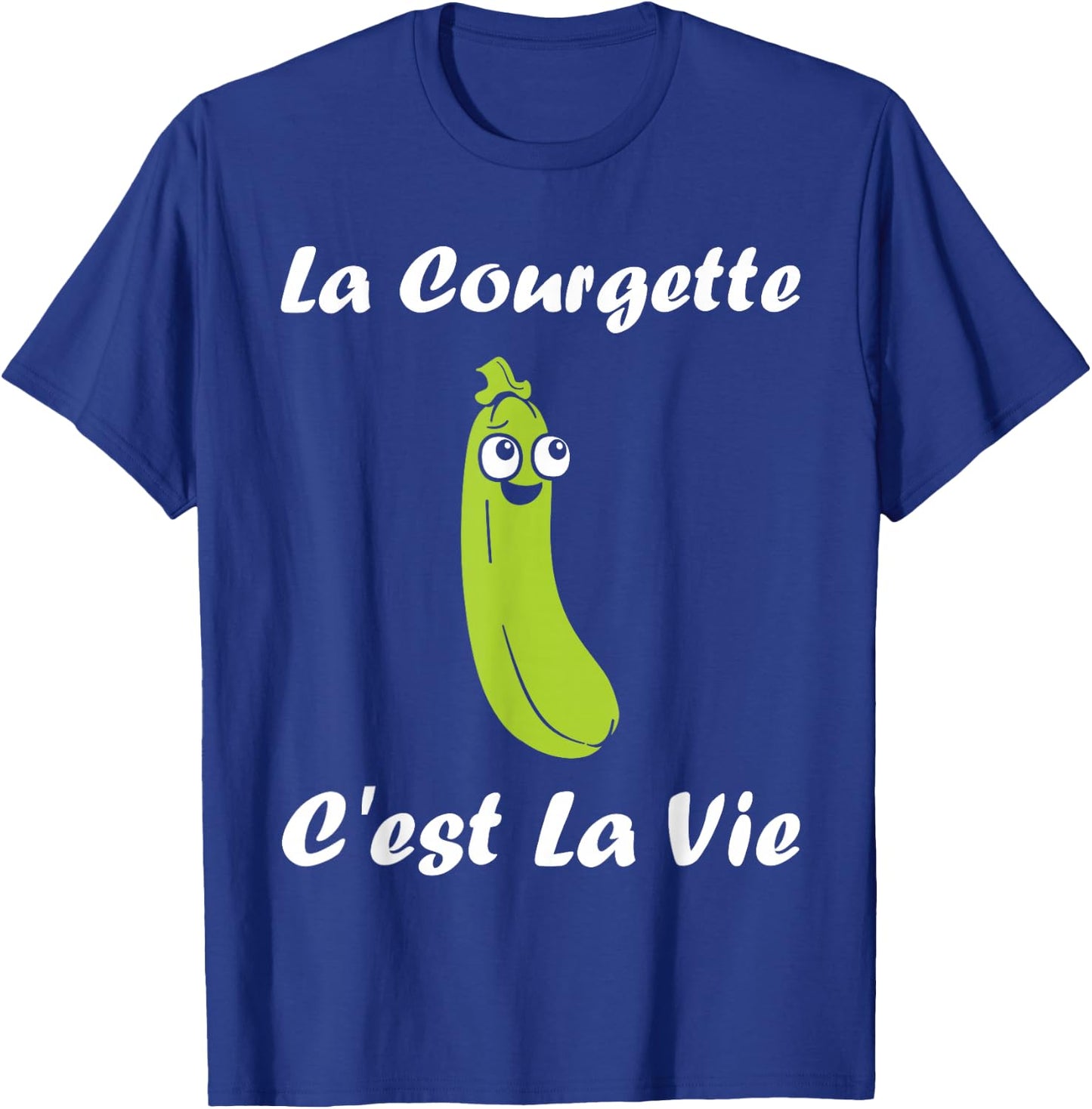 La Courgette c'est la vie Vegetable Humor Zucchini , Black, S T-Shirt - T-Shirt | Royal