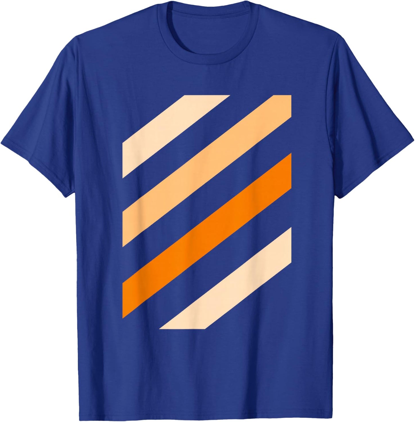 Orange Stripe Shades Orange Color Graphic T-Shirt - T-Shirt | Royal