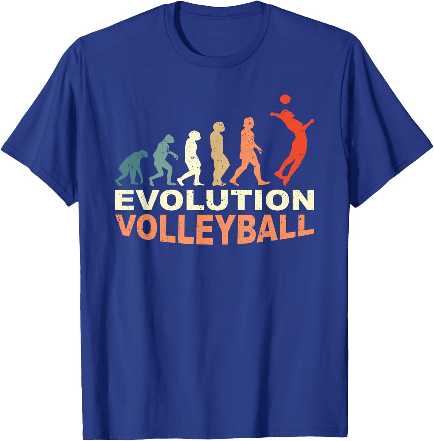 Volleyball Evolution Trainer Ball Sport Volleyball Player T-Shirt - T-Shirt | Royal