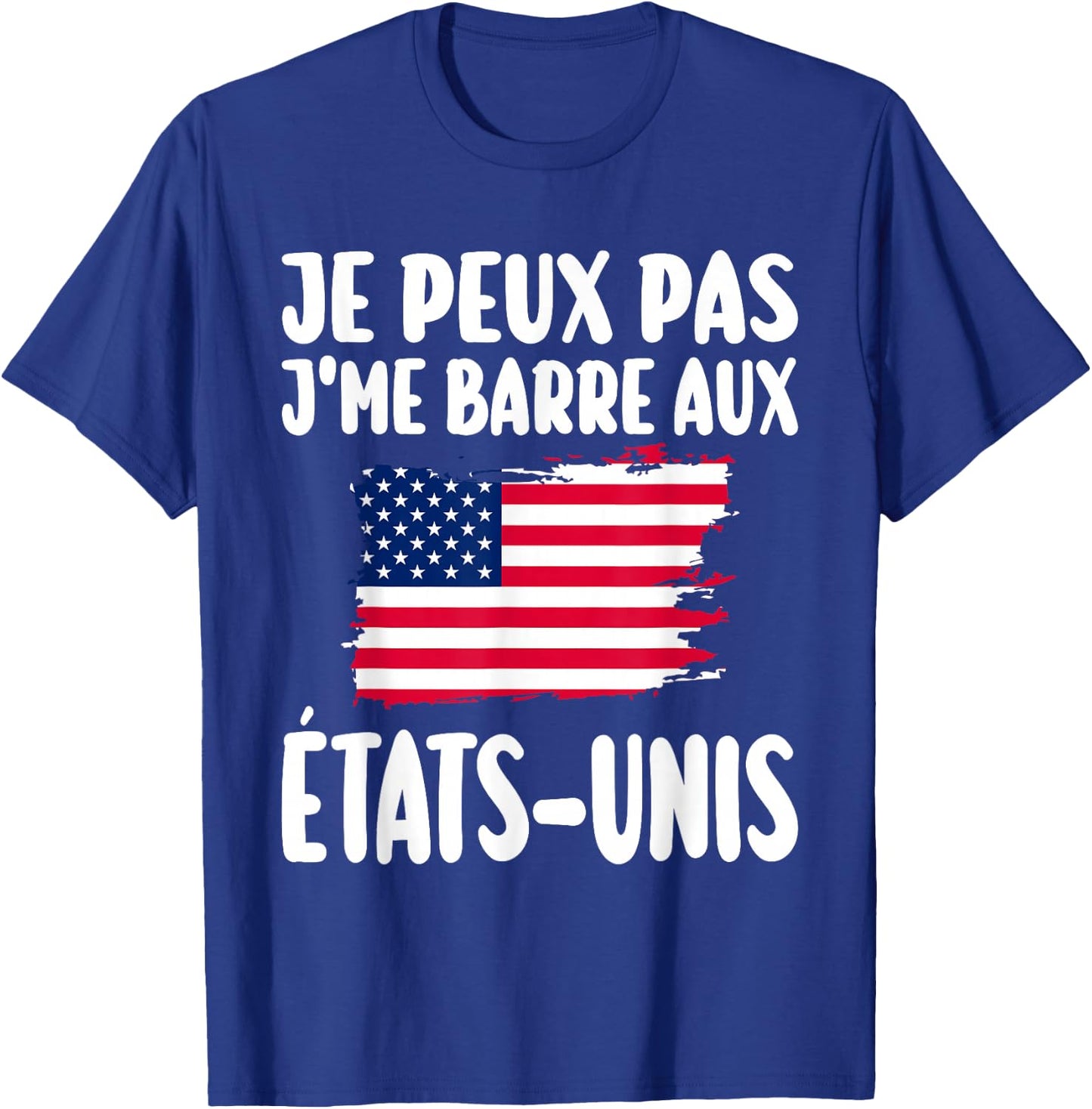 J'Peux Pas J'Me Barre USA Travel Gift , Black, S T-Shirt - T-Shirt | Royal