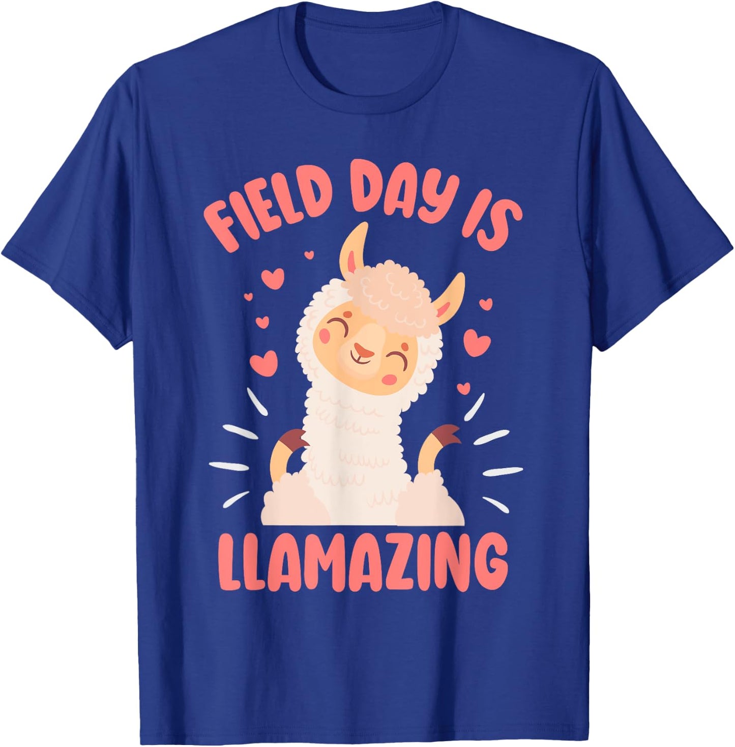 Llama Field Day Teacher Kids Alpaca T-Shirt - T-Shirt | Royal