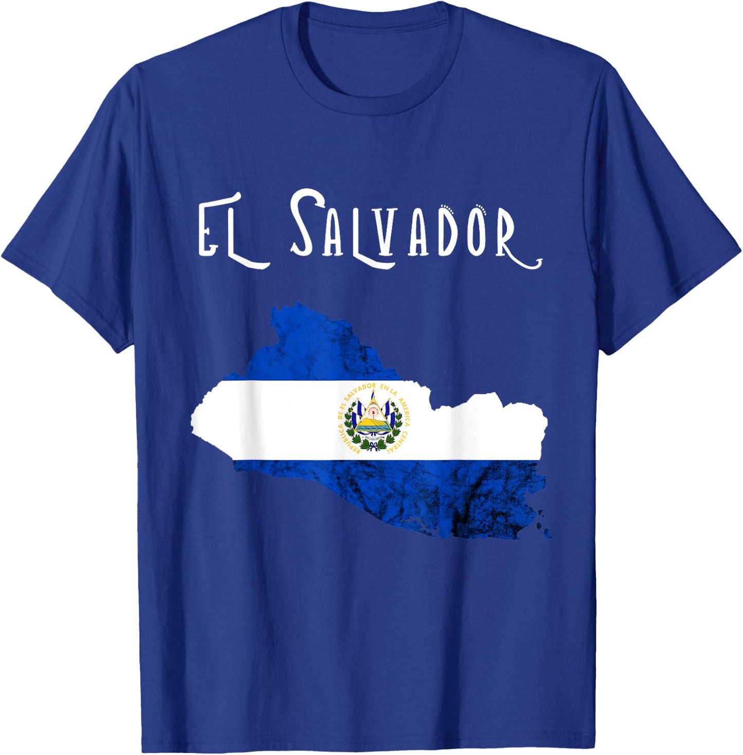 El Salvador Republica De El Salvador Map Salvadorian T-Shirt - T-Shirt | Royal