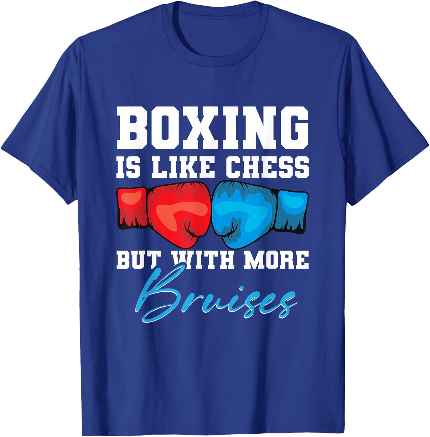 Shadow Boxing Punching Kickboxing Bag Gloves Boxer Fighting T-Shirt - T-Shirt | Royal