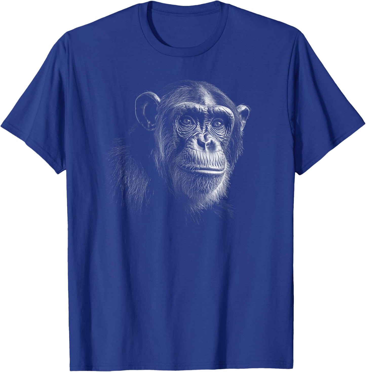 Cute Chimpanzee Monkey Primate Portrait Chimp T-Shirt - T-Shirt | Royal