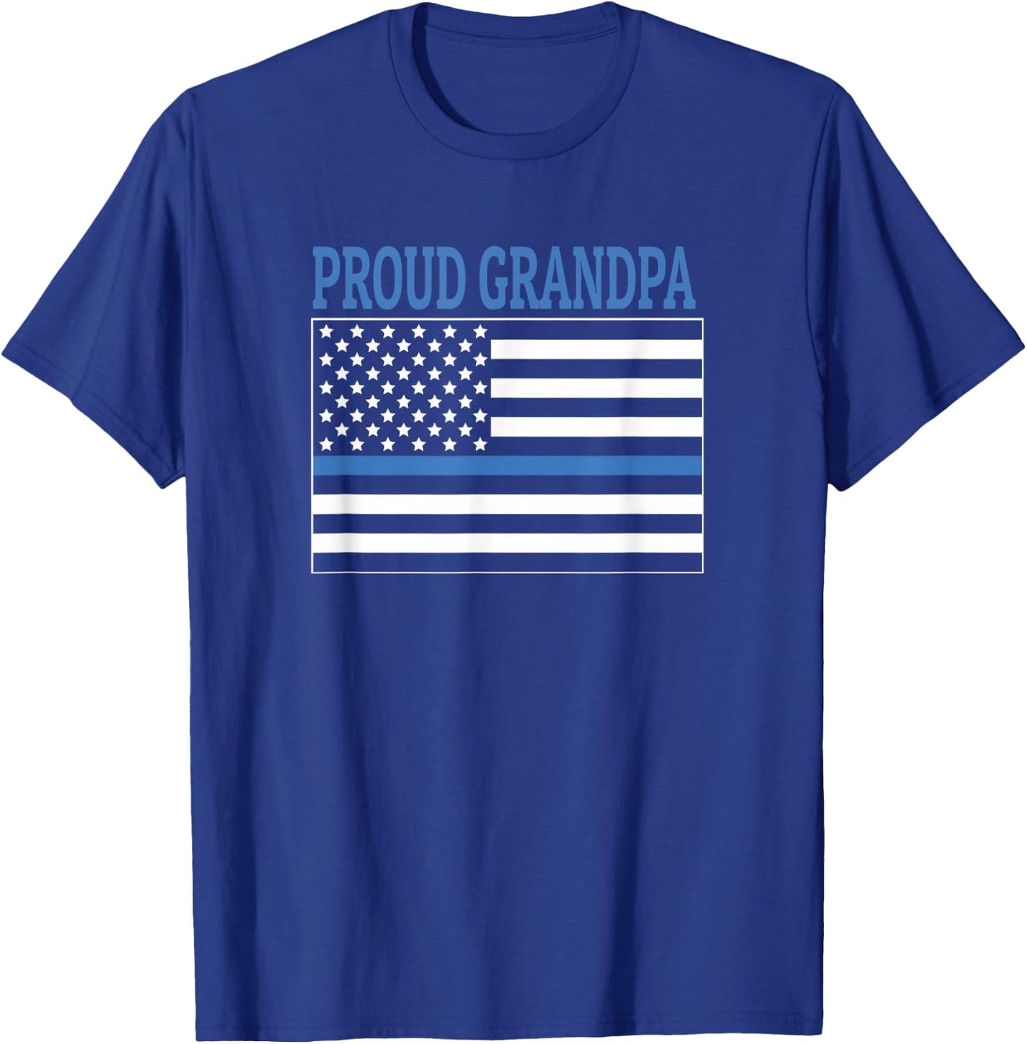 Police Officer Grandpa - Proud Grandpa T-Shirt - T-Shirt | Royal