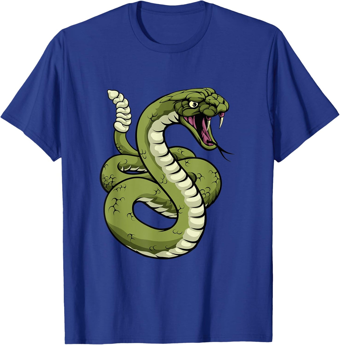 Rattlesnake Snake Animal Cartoon Design T-Shirt - T-Shirt | Royal