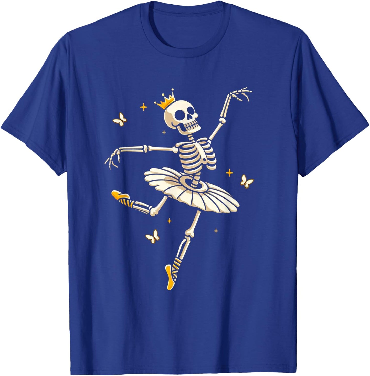 Skeleton Ballerina Ballet Dance Cute Halloween Costume Girl T-Shirt - T-Shirt | Royal
