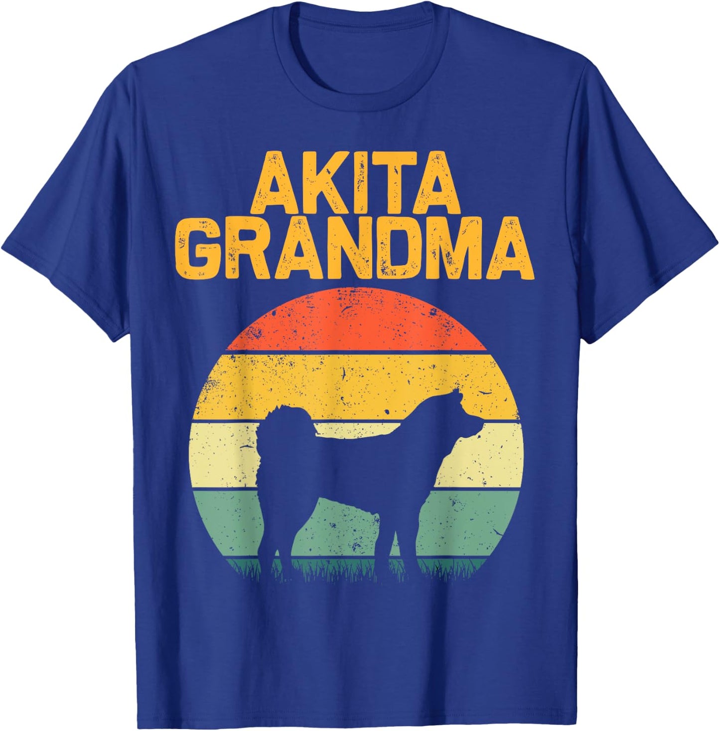 Funny Akita Dog Design For Grandma Women Shibu Inu Lovers T-Shirt - T-Shirt | Royal