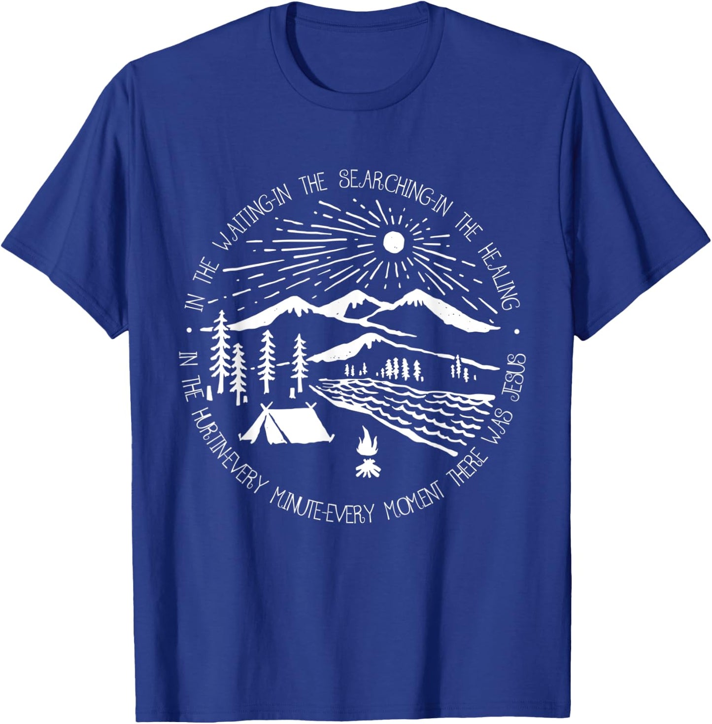 There Was Jesus Christian Outfits In The Waiting Searching T-Shirt - T-Shirt | Royal