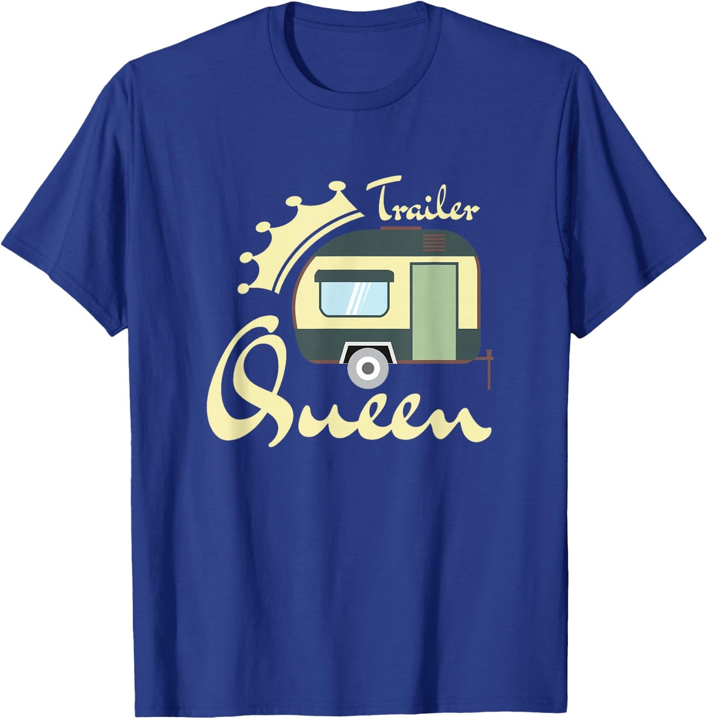 Trailer Queen Cute Vintage Retro Camper T-Shirt - T-Shirt | Royal