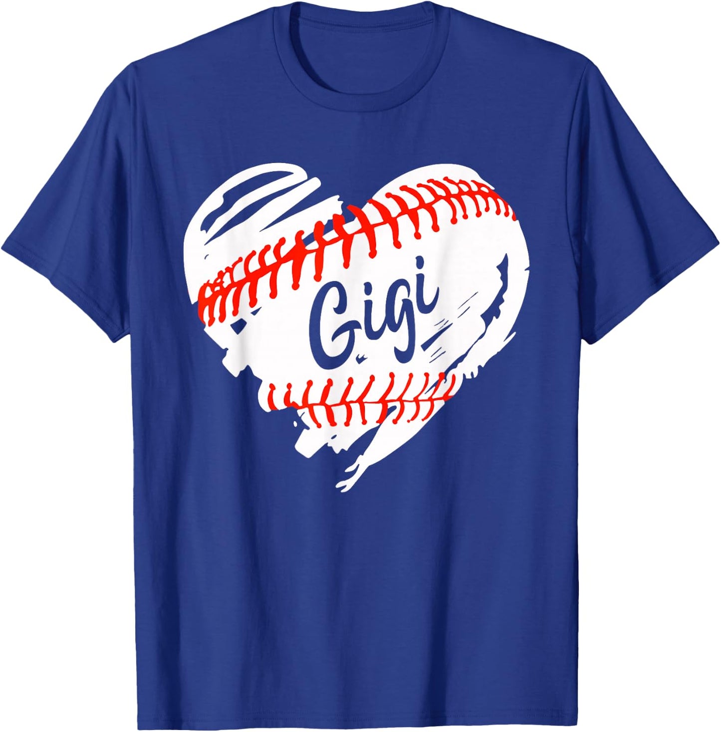 Baseball Heart Baseball Gigi Women Softball Mom Short T-Shirt - T-Shirt | Royal