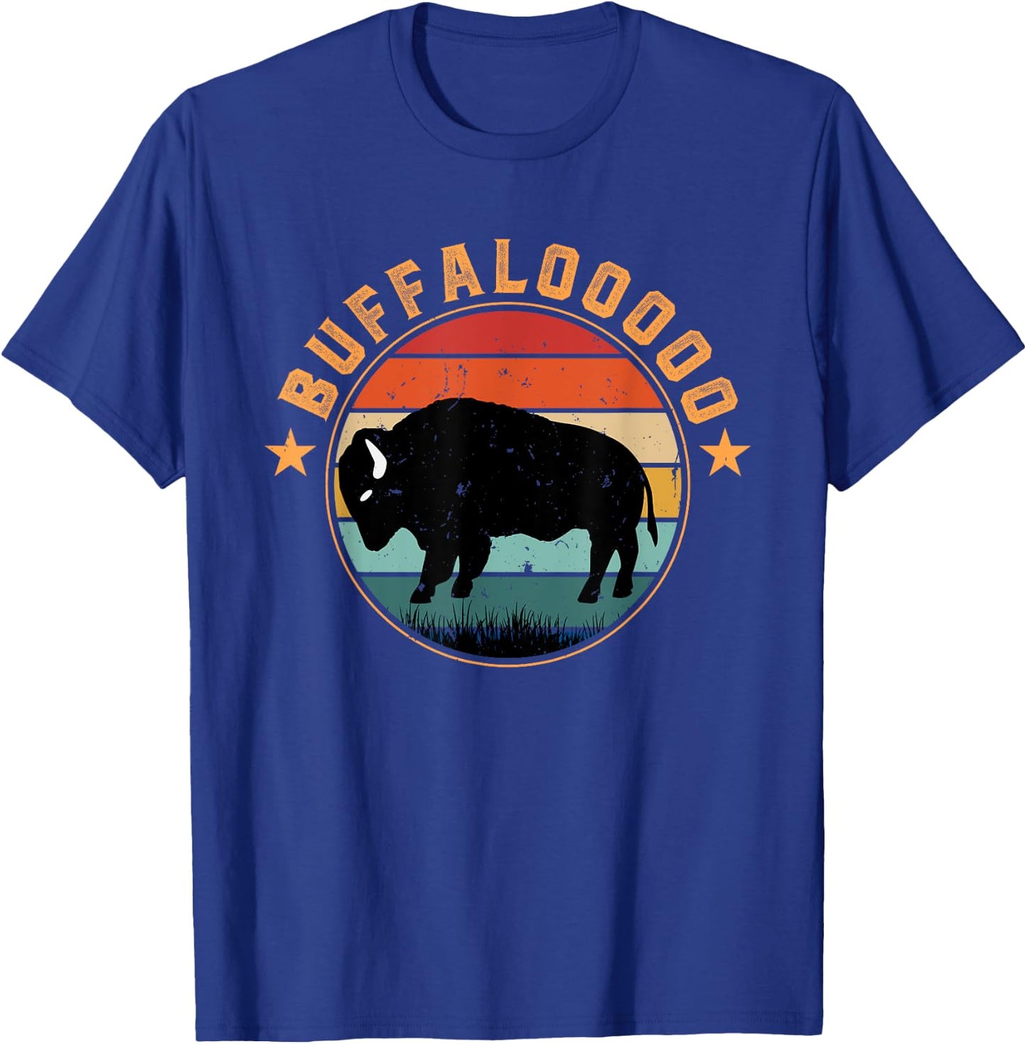 Lucky Buffalo Buffalooooo Retro Sunset Lucky Slot Machine T-Shirt - T-Shirt | Royal
